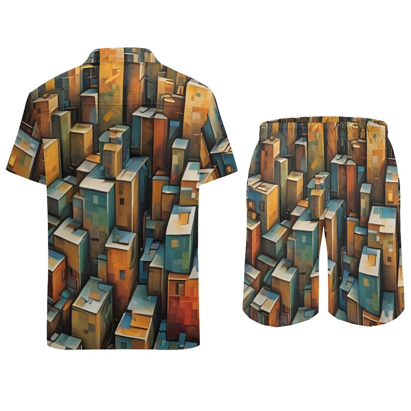Men's suit with shirt and shorts