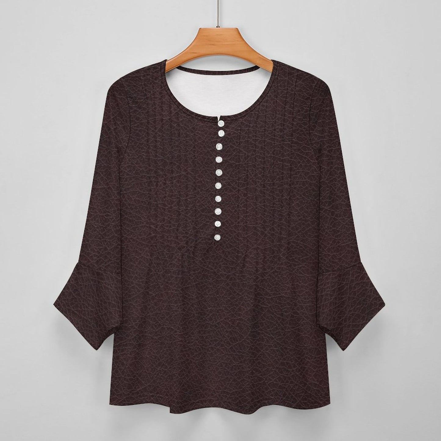Pull à manches pétales froncées