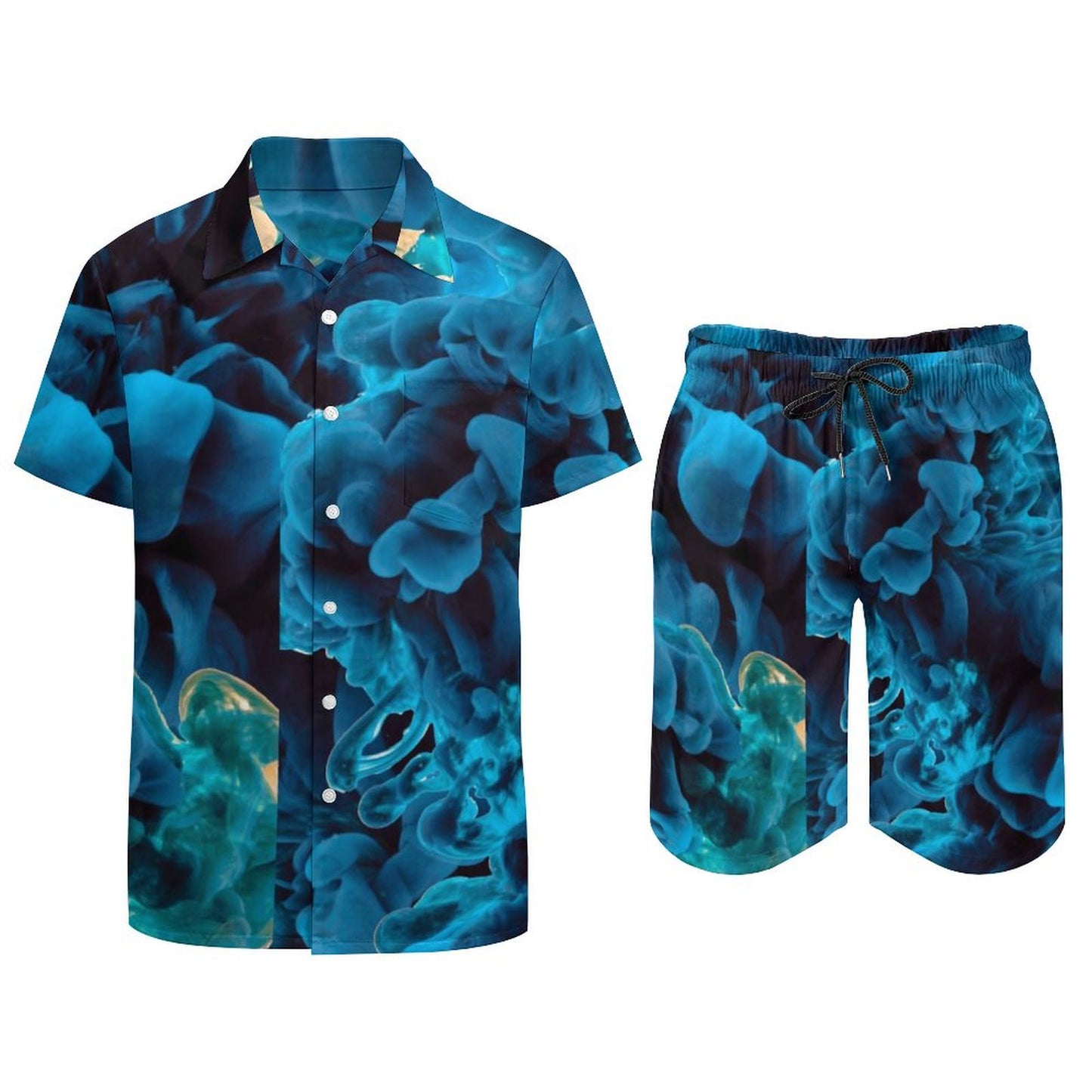 Men's suit with shirt and shorts