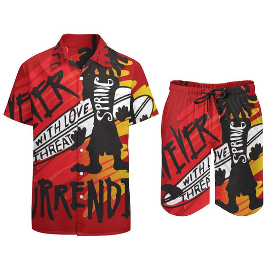 Completo da uomo con camicia e pantaloncini