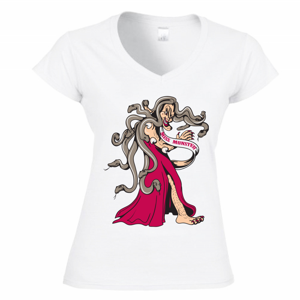 T-shirt donna a scollo  V