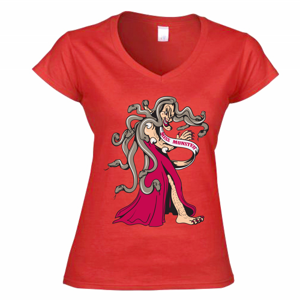 T-shirt donna a scollo  V
