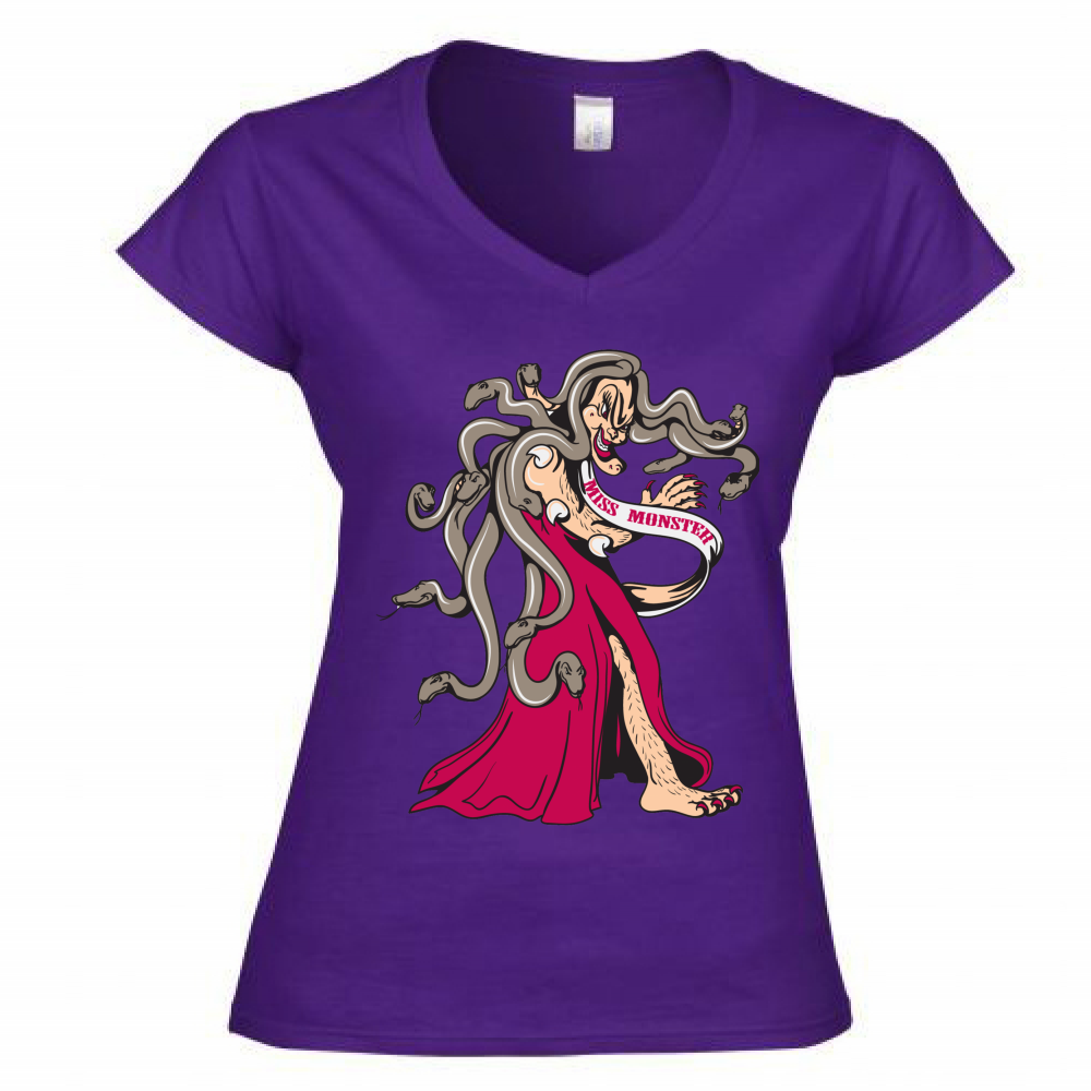T-shirt donna a scollo  V