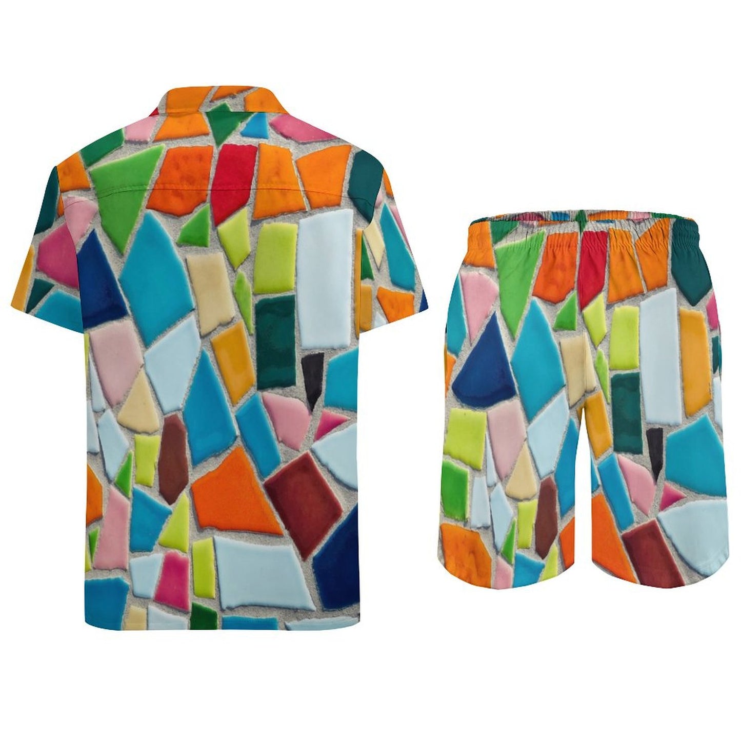 Men's suit with shirt and shorts