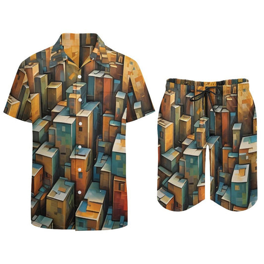 Men's suit with shirt and shorts