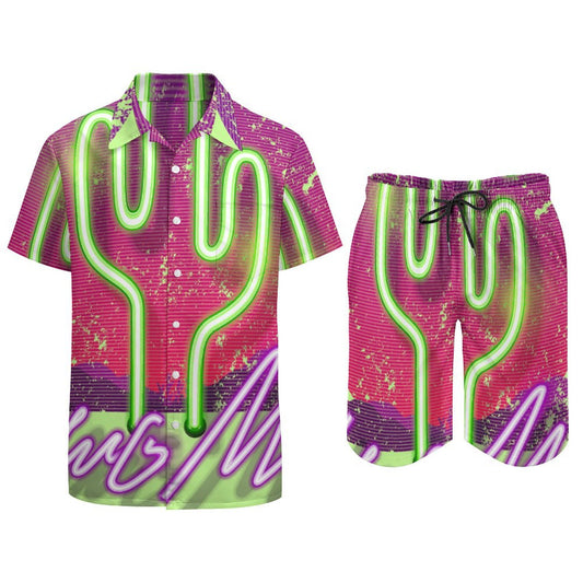 Men's suit with shirt and shorts