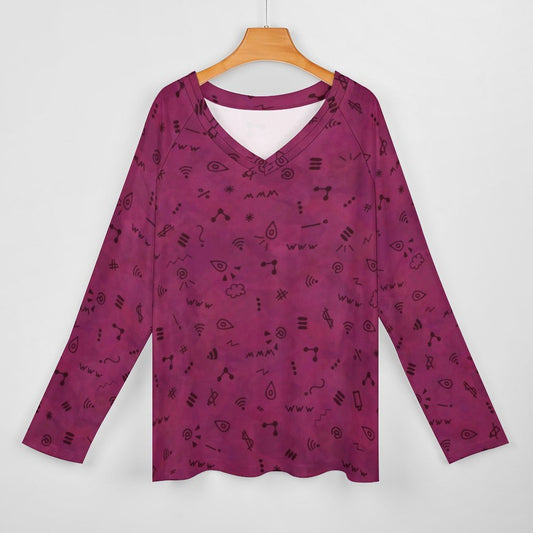 Loose-fitting long-sleeved T-shirt