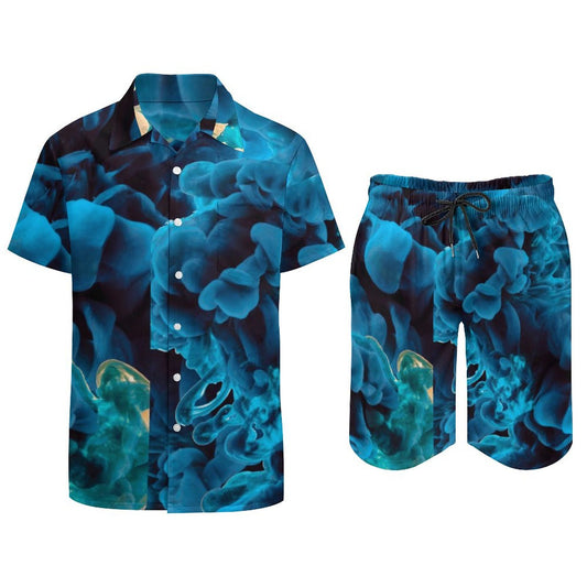 Men's suit with shirt and shorts