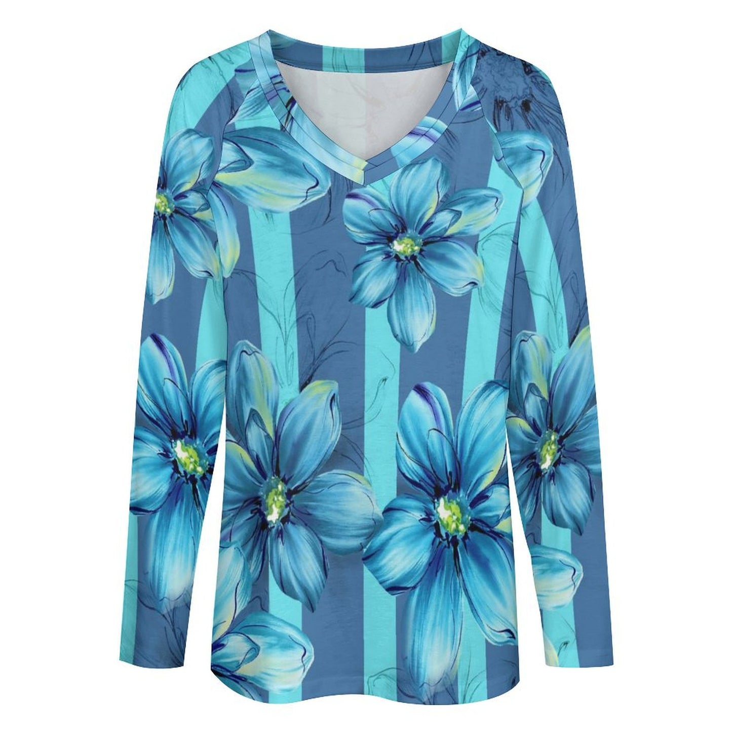 Maglietta ampia a maniche lunghe da donna