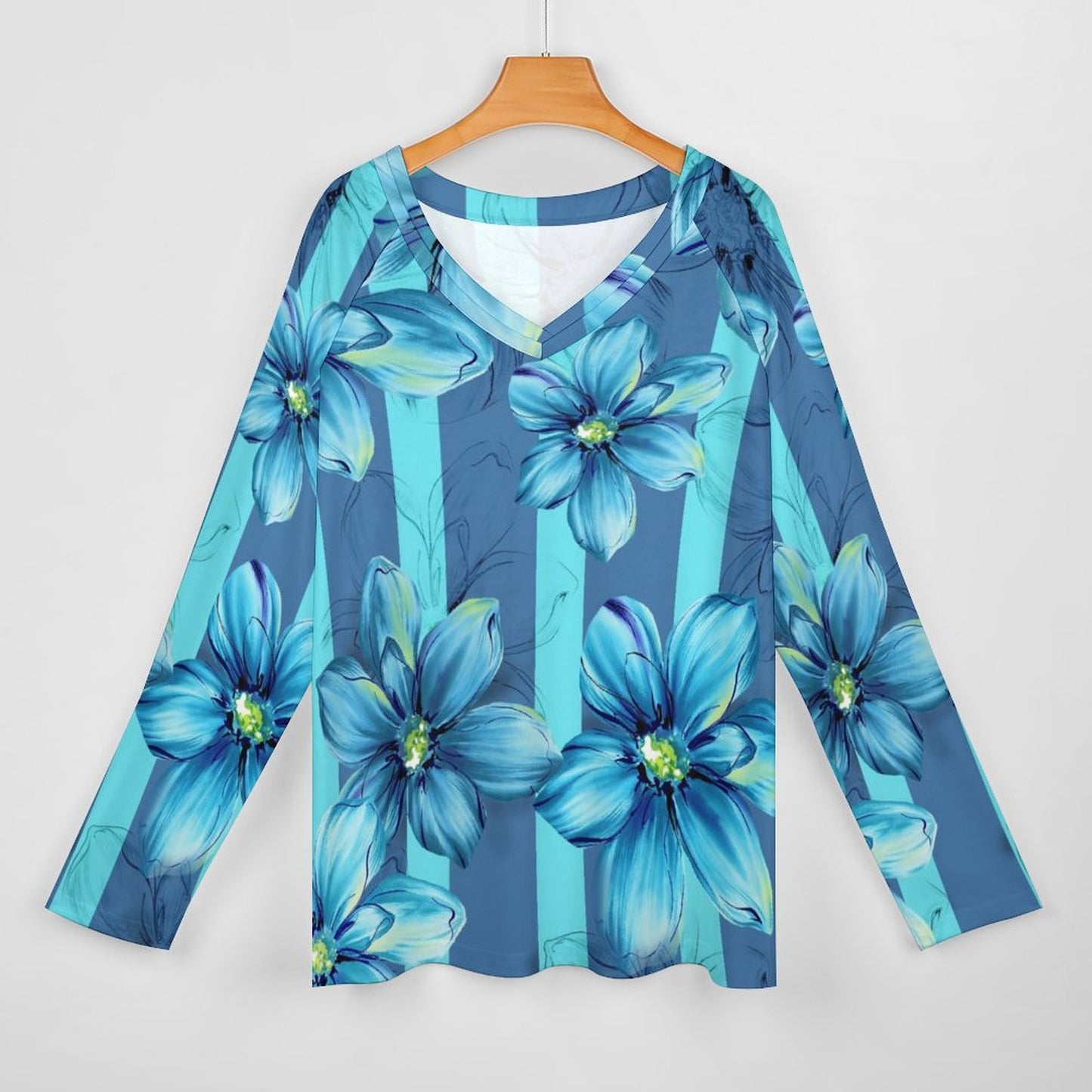 Maglietta ampia a maniche lunghe da donna